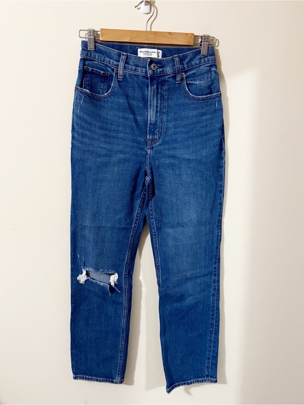 Abercrombie and Fitch Ankle Straight High Rise Womens Denim Jeans Size 2 / 26